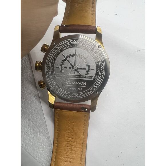 Jack Mason Nautical Chronograph Gray Dial Watch JM-N102-025 Has New Battery main image 8